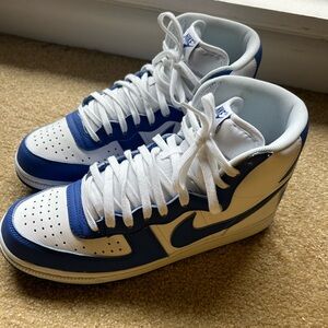 Blue and White Nike Terminator High Men’s 10